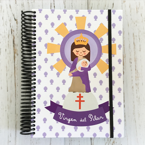 Cuaderno Virgen Pilar Morado